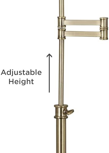 Westbury 36" Gold Large Table Lamp Adjustable Swing Arm Brass Antique