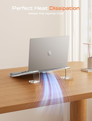 LOXP Acrylic Laptop Stand for Desk, Laptop Stand with Wrist Support