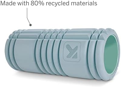 TRIGGERPOINT Performance Therapy Grid Patented Multi-Density Foam Massage Roller (80% Recycled) Exercise, Deep Tissue Muscle Recovery - Muscle Pain&Tightness, Improves Circulation (13"), Blue