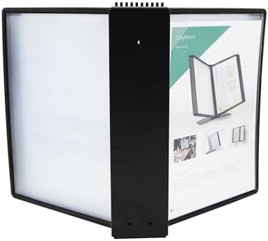 Tarifold Wall Mount Reference System, 10 Pockets, Easy-Load Design, Black