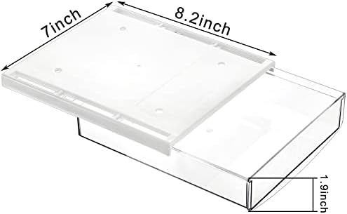 SOUJOY 3 Pack Under Desk Drawer, Self-Adhesive Slide Out Organizer Tray, Plastic Stick On Table Hidden Attachable Drawer Tray for Office Home School Kitchen