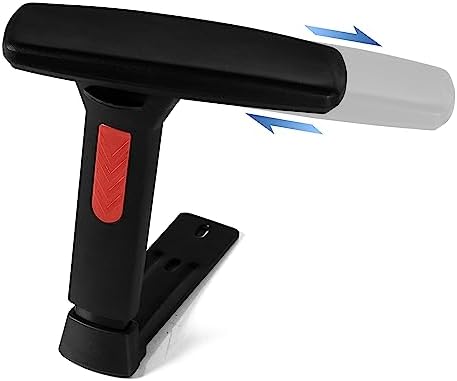 Frassie Height Adjustable Gaming Chair Armrest Pair Boss Chair Arms Set Replacement (Red)