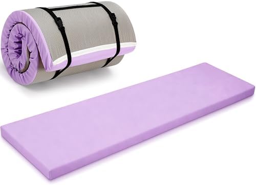 Lyrow 2 Inch Thick Yoga Mat 72x24 with Carry Strap Foam
