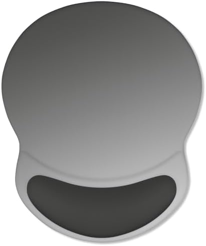 ITNRSIIET Ergonomic Mouse Pad with Comfort Gel Wrist Rest, Non-Slip PU Base, Smooth Textured Surface, Reduces Hand Fatigue & Wrist Pain, 8.7 x 7.2 Inch for Office Gaming Home, Gray