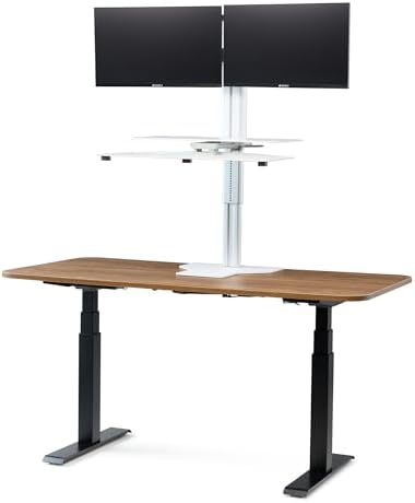 Perfect POSTURE Standing Desk Converter - Dual Monitor Riser - 18" Lift
