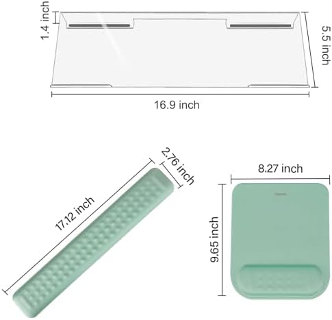 MOSISO Keyboard Stand&Wrist Rest Support for Keyboard &Mouse Pad Set