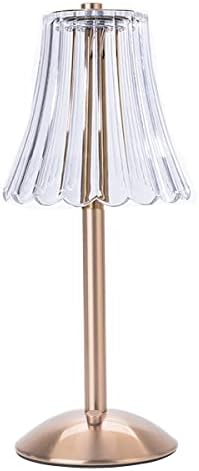 HEQET Cordless Table Lamps for Home,Table,Dining Room, Gold Rechargeable Lamps, USB Charge 12'' Tall LED Brass Portable Outdoor Indoor Table Lamp with Built-in Dimmer (Champagne Gold)
