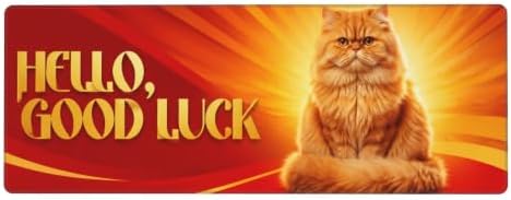 Persian Cat Cute Mouse Pad Mouse Pads for Desk 11.8x31.5 in Red Gold