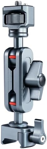 Small Magic Arm with NATO Clamp and 1/4"-20 Screw (with Retractable Pins), 360 Degree Rotation, Max Load of 12 Ib Magic Arm for Field Monitor, Camera and Lights