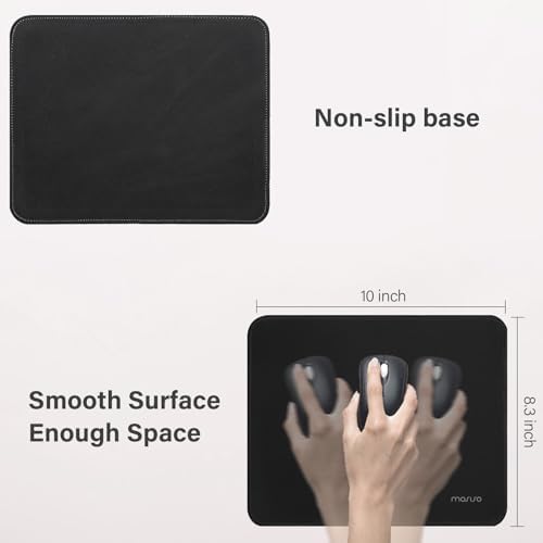 MOSISO Large Gaming Mouse Pad&Massage Keyboard Wrist Rest, Black