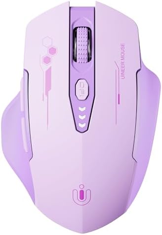 Uineer Bluetooth Mouse, Tri-Mode Wireless, Rechargeable, 3-Device Switch
