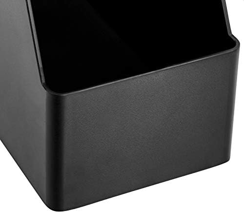 Amazon Basics Plastic Desk Organizer Vertical Magazine Rack and File Holder, Black, 12-Pack