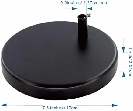 Desk Lamp Base: Round inches Mounting Stand for Desk Lamps,Magnifying Glass with Light,Mic Arm Desk Mount,Swing Arm Desk Lamp,for Home Office,Compatible for lk-1 cl-2 (Black)