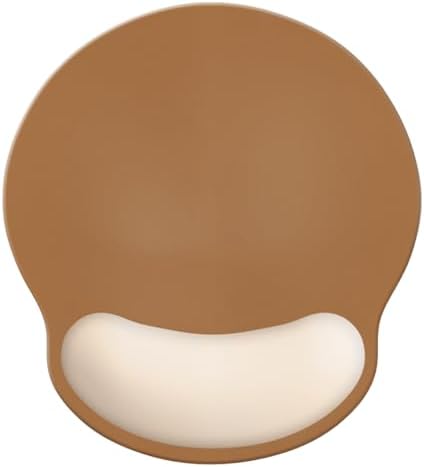 Wrist Rest Support Mouse Pad,Ergonomic Memory Foam Mouse Mat 9x10in Non-Slip Rubber Base Pain Relief Mousepad for Computer, Laptop(Chocolate Beige Foam)