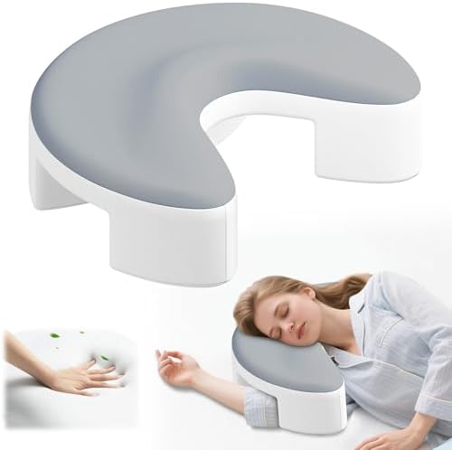 Side Sleeper Pillow with Arm Holes -arm Pillow Ergonomic for Cervical, Neck, Shoulder & Rotator Cuff Pain Relief - ldeal for Side Sleepers Grey