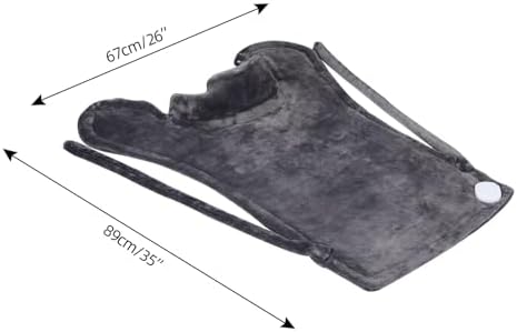 26" x 35" Flannel Neck&Shoulder&Back Heating Pad with 12 Temperature Settings&Countdown Timer, Pain Relief for Back/Neck/Shoulders/Menstrual Pain(Dark Grey)