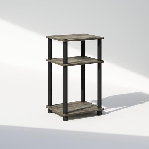 Furinno JUST Toolless 3-Tier Night Stand, Open Storage, French Oak
