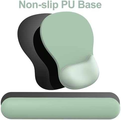 Ergonomic Mouse Pad with Wrist Rest and Keyboard Wrist Rest, Gel Mousepad