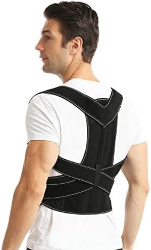 Corrector Back Brace for Men Women Spine Support Correction Straps Anti Kyphosis Adjustable Clothes Improves Your Sitting Soreness,Gray,XL