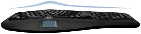 Adesso AKB-450UB Ergonomic Keyboard with Built-in Touchpad, Wired USB