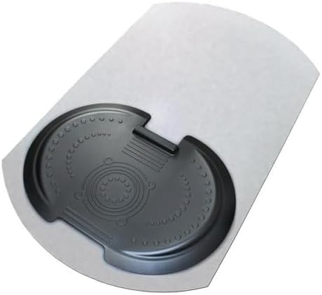 Pemberly Row Modern Plastic Black Anti-Fatigue Mat and Chair Mat Set, Polycarbonate Construction, Massage Pods, Ergonomic Design, for Hard Floors Sit-to-Stand Desk Comfort