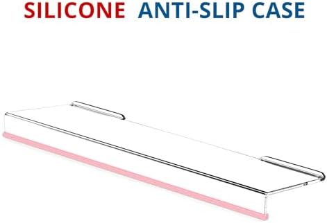 KOTEMON Acrylic Tilted Computer Keyboard Stand for Ergonomic Typing, Keyboard Tray Holder with Silicone Non-Slip Case, Clear