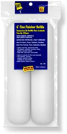 FoamPRO 176, 6” Fine Finish Foam Roller Refills (2 Pack) Foam Paint Roller Covers, Home Painting Supplies & Paint Tools, Mini Roller Refills