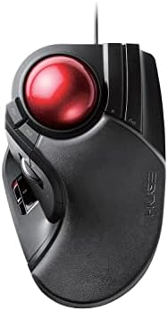 ELECOM Huge Trackball Mouse, Wired, Finger-Operated M-HT1URBK