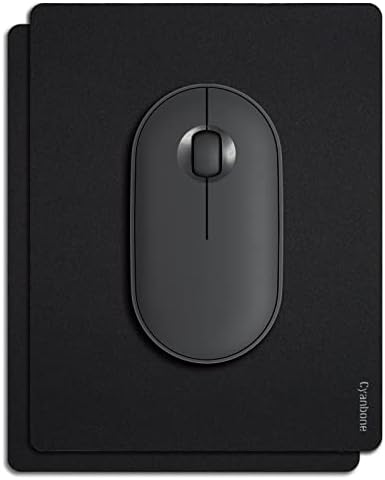 Mini Mouse Pad Small Size 2 Pack, Portable Mouse Pad for Laptop Waterproof, Cute Travel Mousepad Black with Non Slip Rubber Base for Wireless Mouse - 5.5 x 7 Inch