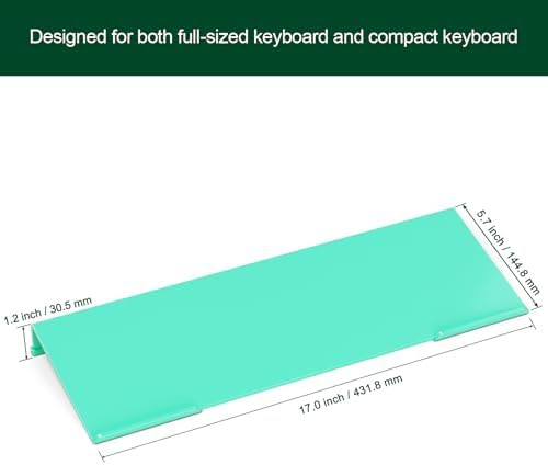 Computer Keyboard Stand Holder - Ergonomic Acrylic Keyboard Stand for Desktop Comfortable Keyboard Tray Riser with Silicone Anti-Slip Strip for Home School Office Desk Accessory, Green