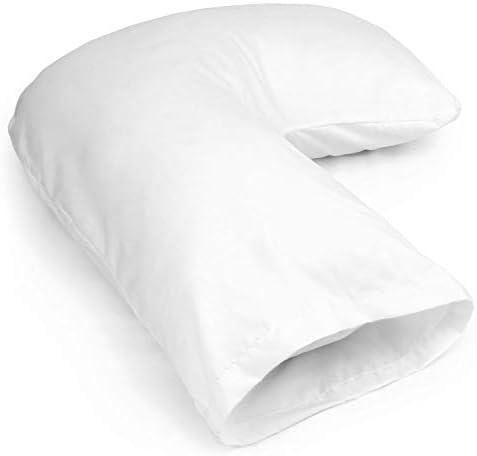 DMI Body Pillow, Side Sleeper Pillow and Pregnancy Pillow with Contoured Support to Eliminate Neck, Back, Hip, Joint Pain and Sciatica Relief with Removable Washable Cover, Firm, U Shape Neck Pillow