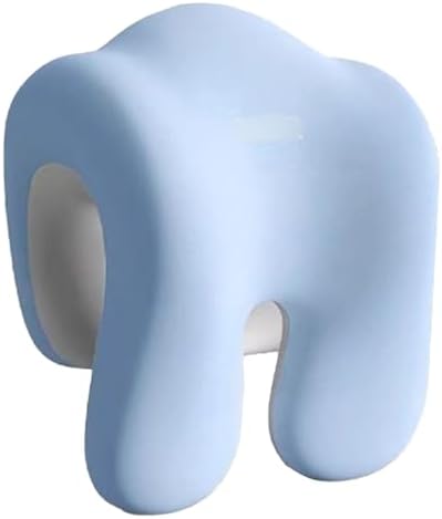 BLOWEST Extra Firm Office Chair Headrest Attachment – Ergonomic Adjustable Neck Support Pillow for Desk Chairs, Universal Fit for High Back Executive Chairs (Sky Blue)