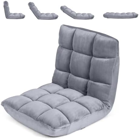 COSTWAY Floor Chair, 14 Positions Adjustable Floor Gaming Chair