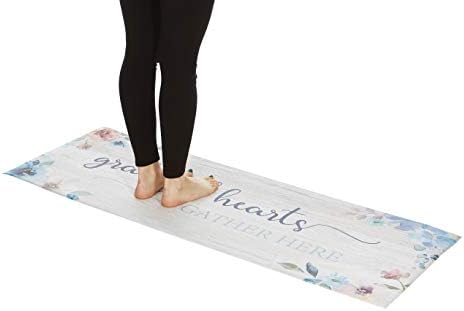 J&V TEXTILES Kitchen Mat Cushioned Anti Fatigue Floor Mat,19.6"x55", Thick Non Slip Waterproof Kitchen Rugs and Mats, Standing Mat for Kitchen,Floor,Home,Office,Desk,Sink (Grateful Hearts Gather)