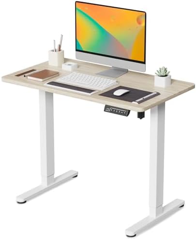 JOY worker Small Electric Standing Desk, 35" Whole Piece Height Adjustable