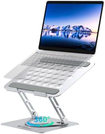 Yottamaster Adjustable Laptop Stand, 360° Rotating Aluminum Silver