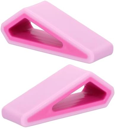 PATIKIL Laptop Wedge, 2-Pack Portable Laptop Stand Computer Notebook Holder Keyboard Stand Lifter Risers Plastic Anti-Slip Ventilated Elevated Feet for Desktop Keyboard Tablet, Magenta
