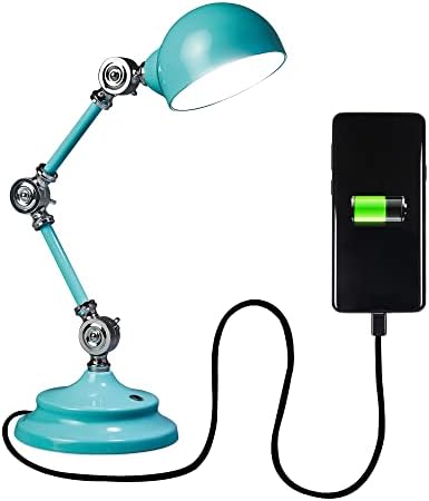 OttLite Revive LED Desk Lamp with USB Port, Turquoise