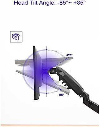 F80 Gas Spring 17-30 Inch Desktop LED LCD Monitor Mount Holder Arm Ergonomic Gas Strut Flexi Mount Load 2~9kgs (with 1xUSB3.0)
