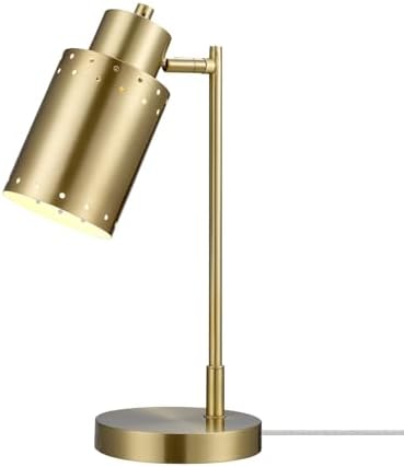 Globe Electric 15" Desk Lamp, Brass Finish, Metal, Adjustable, Reading Light, Home Office, Study Accessories