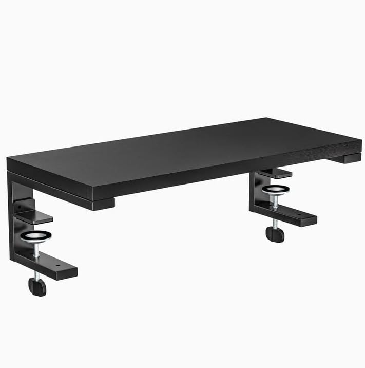 ARES WING Clamp-On 21.7" Desk Extender Shelf, Heavy Duty Desktop Organizer