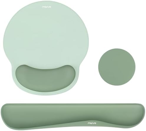MOSISO Wrist Rest Support for Mouse Pad&Keyboard Set, Antique Green