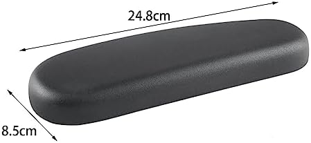 Office Chair Armrest Replacement Pads Caps Mesh Computer Chair Parts Accessory Mounting Holes 4inch Sturdy 1 Pair PU Leather (Style C)
