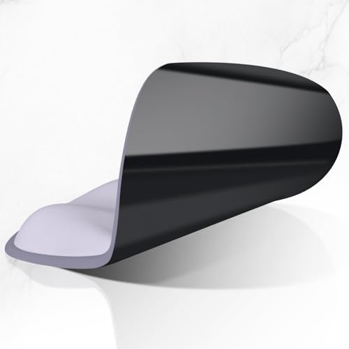 ITNRSIIET Ergonomic Mouse Pad with Wider Memory Foam Wrist Rest +17%, Curved Cushion Reduces Pressure 20%, Pain Relief, Non-Slip, Smooth, Cute Color Desk Accessory, 9.85 x 9 inch, Mist Gray