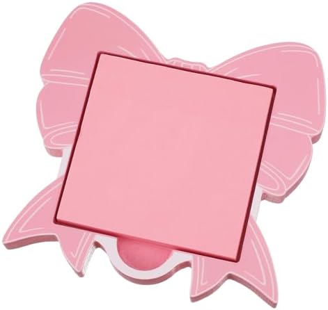 Pink Bow Sticky Note Holder, Cute Office Decor for Women