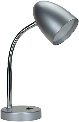 E ENERGETIC LIGHTING LED Desk Lamp, 3.5W 240LM 4000K Cool White Study Lamps for Bedroom and Office, Eye Protection, ETL Listed Silver Table lamp