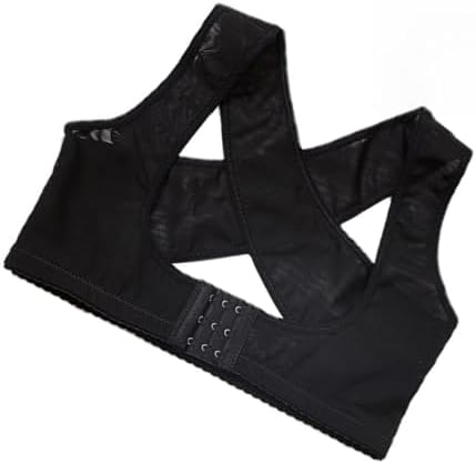 Beaupretty Adjustable Posture Corrector Back Brace, Black Size S