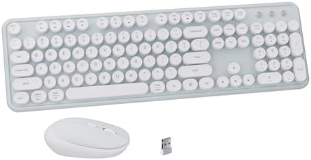 Colorful Wireless Keyboard and Mouse Combo Green White