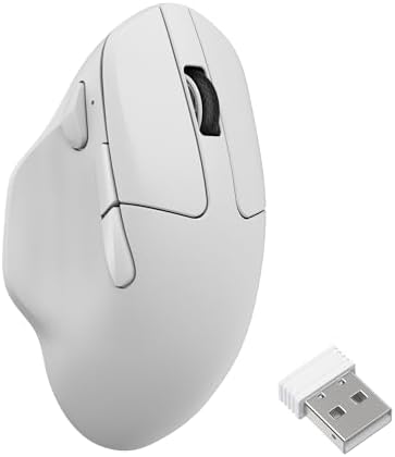 Keychron M7 8K Wireless Mouse, 30K DPI, 2.4 GHz/Bluetooth/Wired, 66g, White