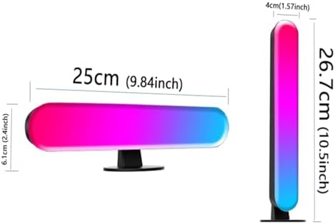2pcs Smart LED Light, RGB Ambient Light Bars, Rhythm Lamp, Remote and APP Control, Music Sync Backlight for Gaming TV Bedroom, Desktop Lamp with Color Adjustable, timed Control